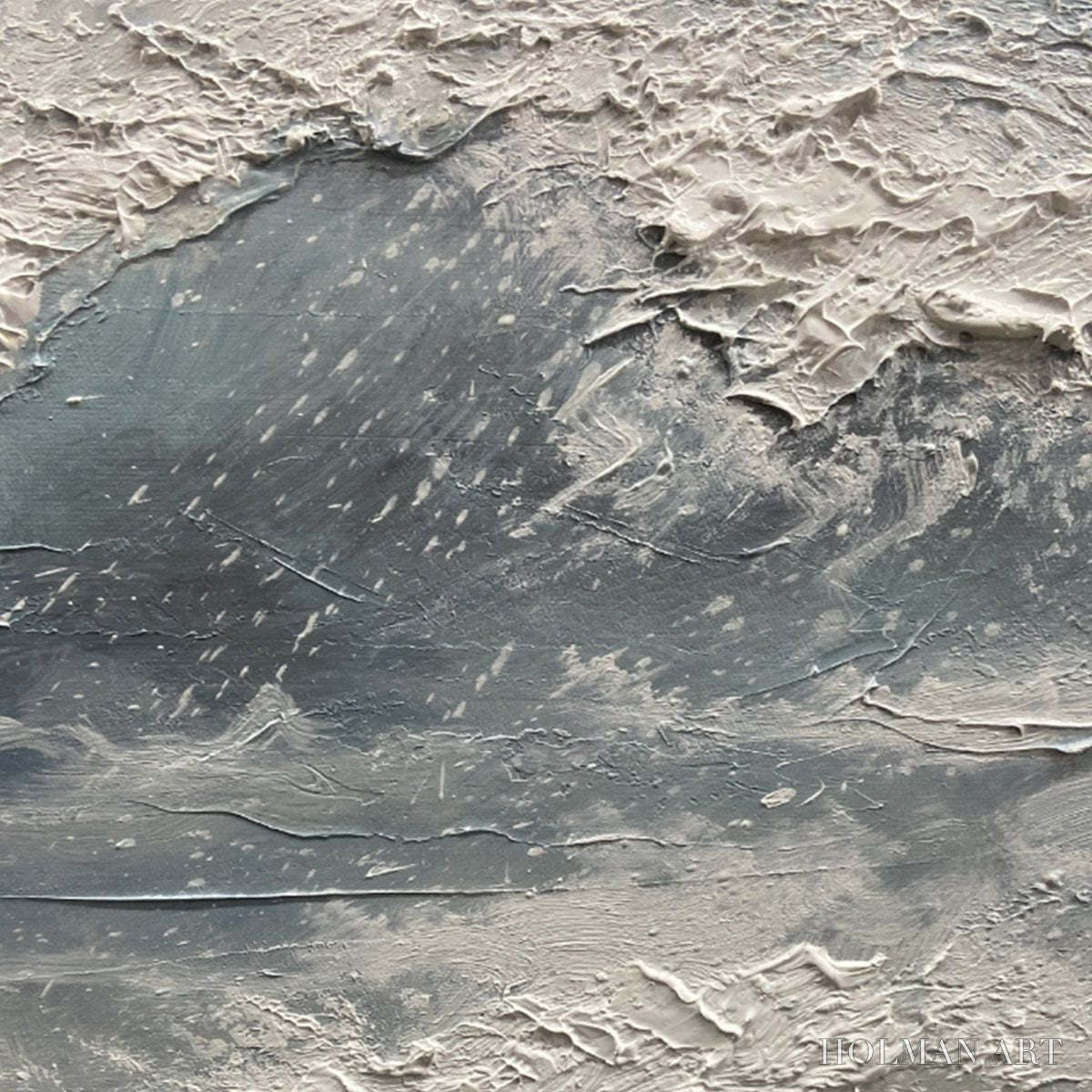 HOLMAN ART Serene Shore – Textured Minimalist Coastal Seascape - image 6