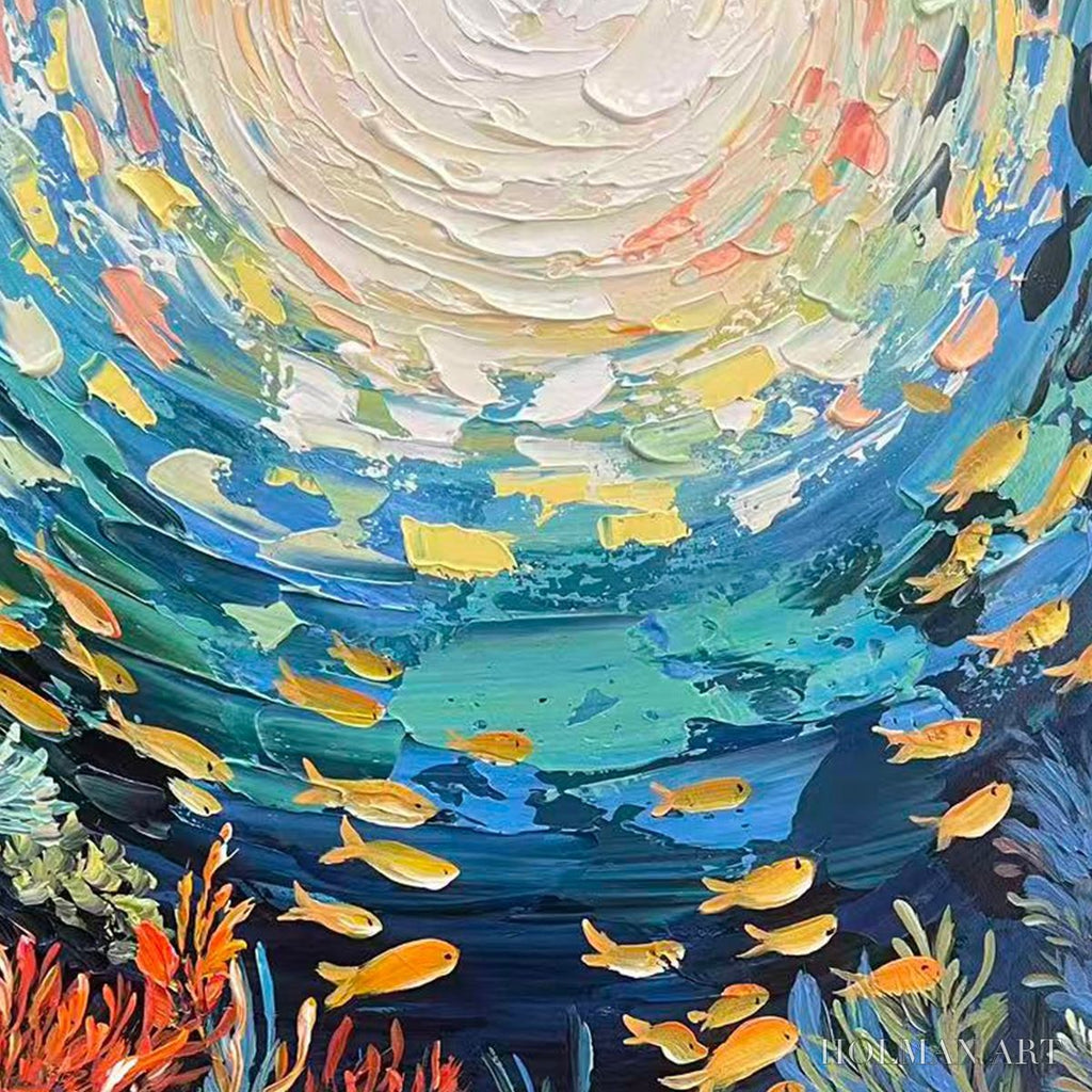 HOLMAN ART Ocean’S Grace – Textured Impasto Seascape Painting - image 3