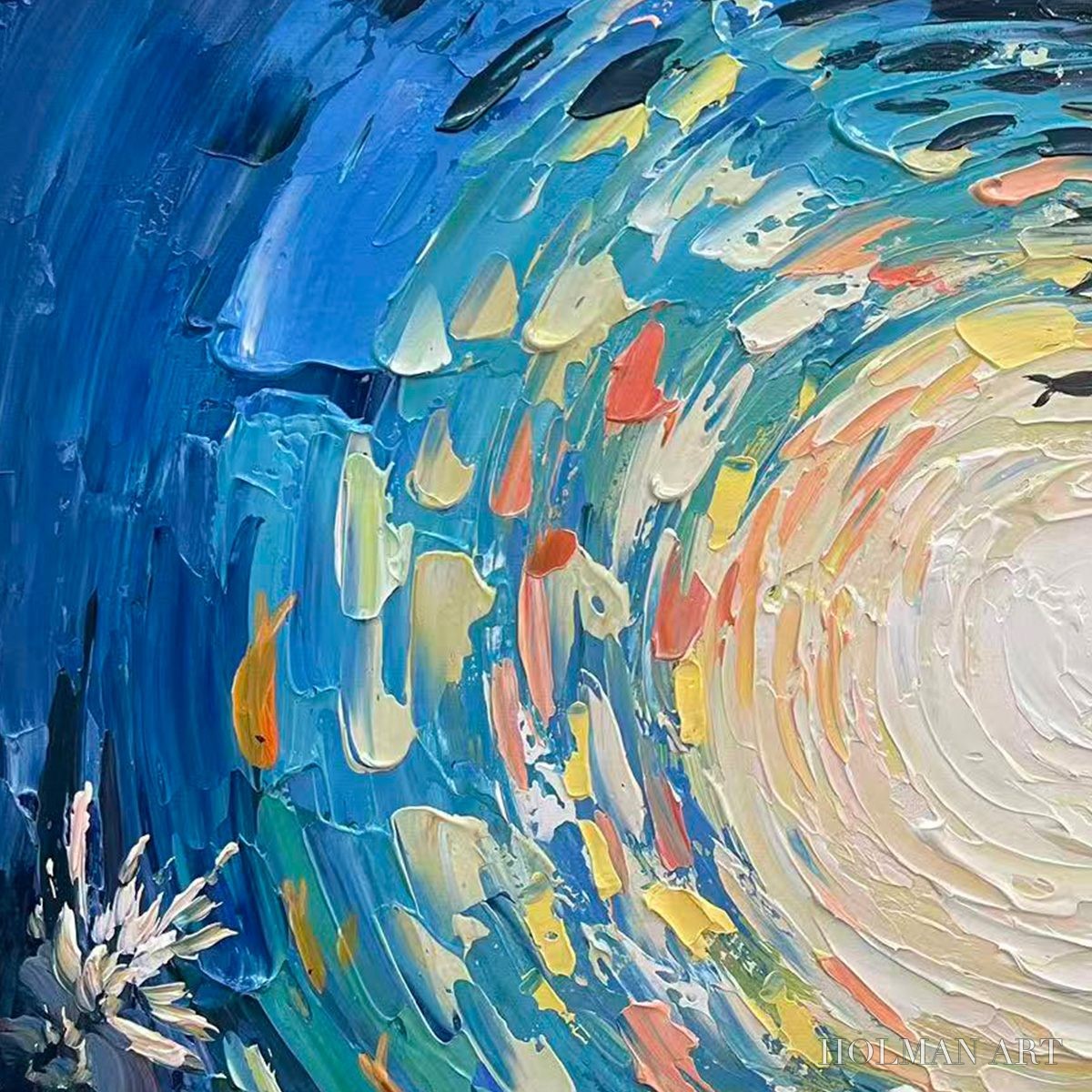 HOLMAN ART Ocean’S Grace – Textured Impasto Seascape Painting - image 6