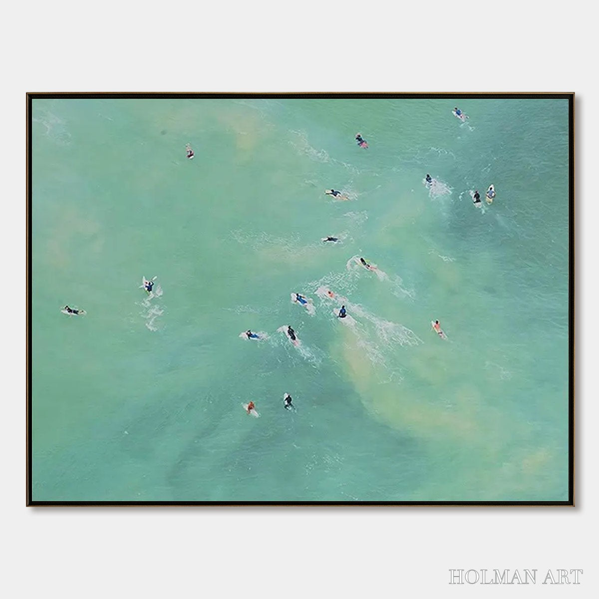 HOLMAN ART Tidal Chase – Aerial Surfer Sports Scene Painting - image 1