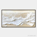 HOLMAN ART Serenity Tide – Textured Minimalist Beach Scene Painting - image 1