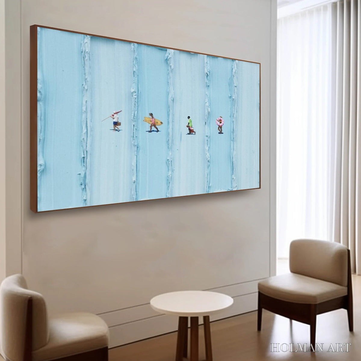 HOLMAN ART Surf Stripes – Minimalist Beach Impasto Painting - image 4