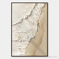 HOLMAN ART Shoreline Whispers – Textured Minimalist Beach Scene Painting - image 1