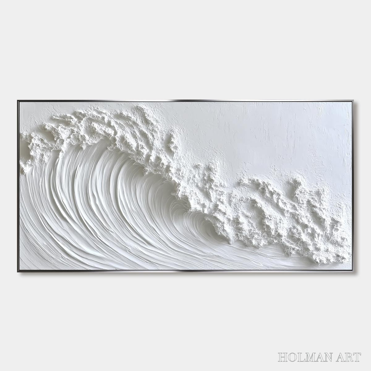 HOLMAN ART White Crest – Textured Impasto Seascape Oil Painting - image 1