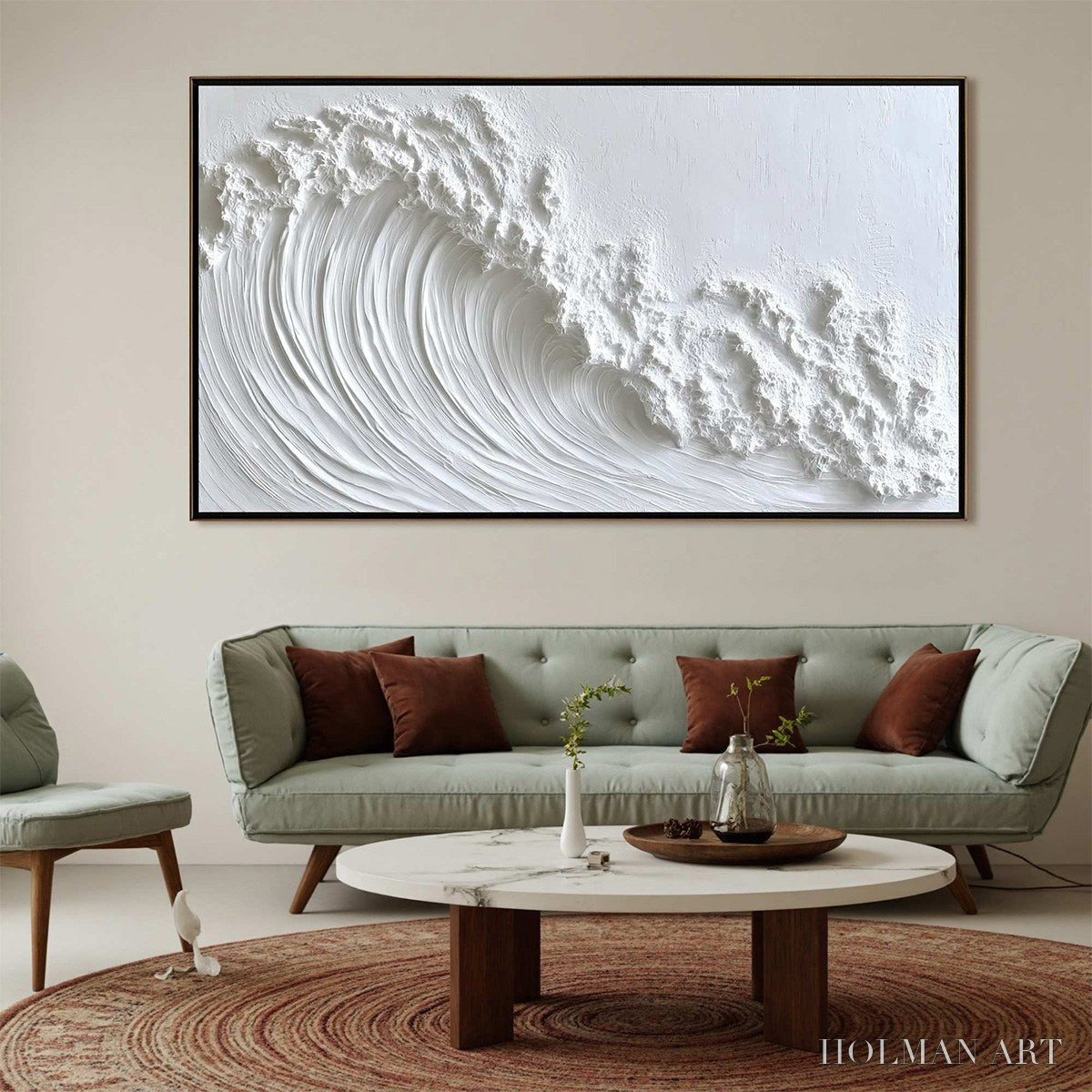 HOLMAN ART White Crest – Textured Impasto Seascape Oil Painting - image 2