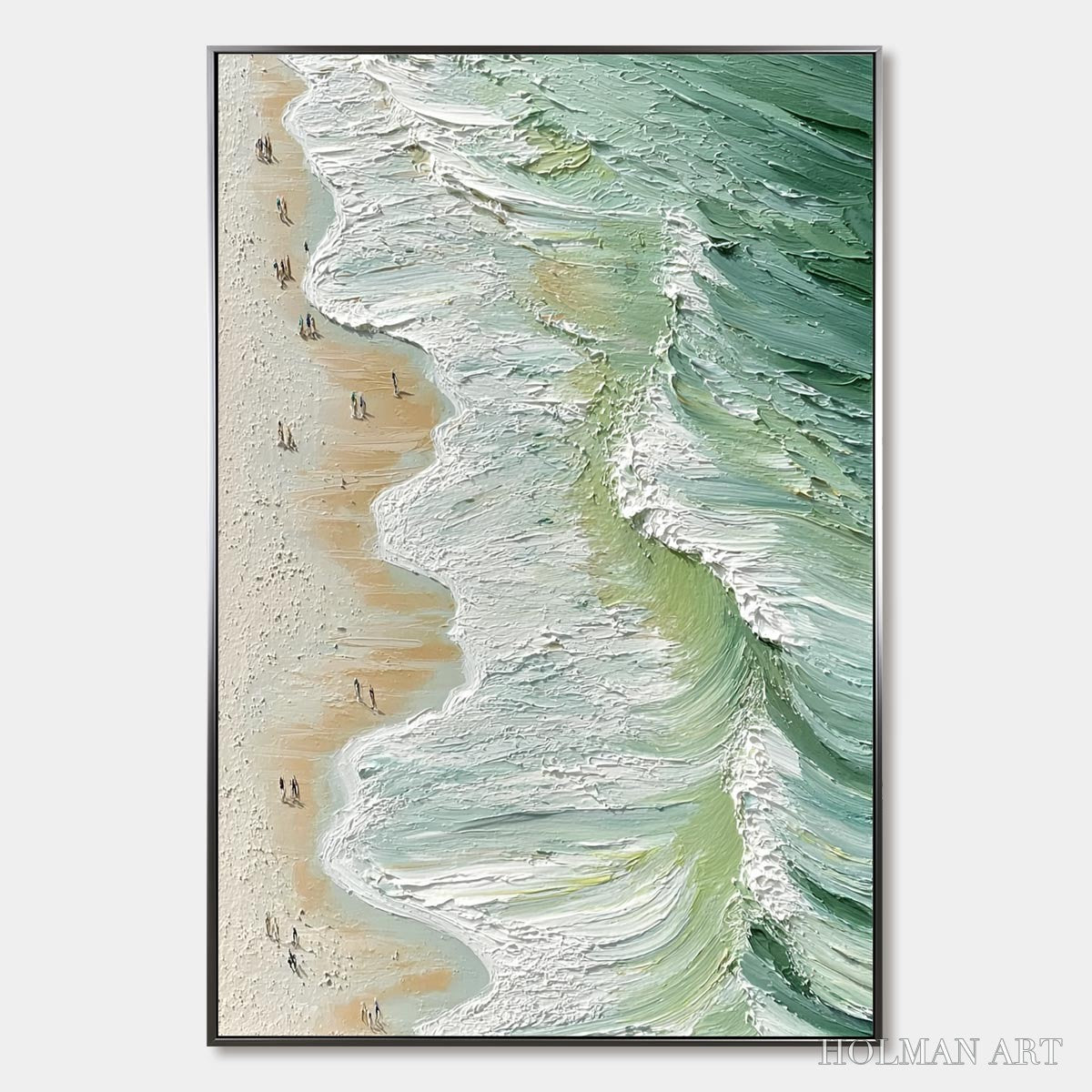 HOLMAN ART Seashore Serenade – Textured Impasto Beach Oil Painting - image 1
