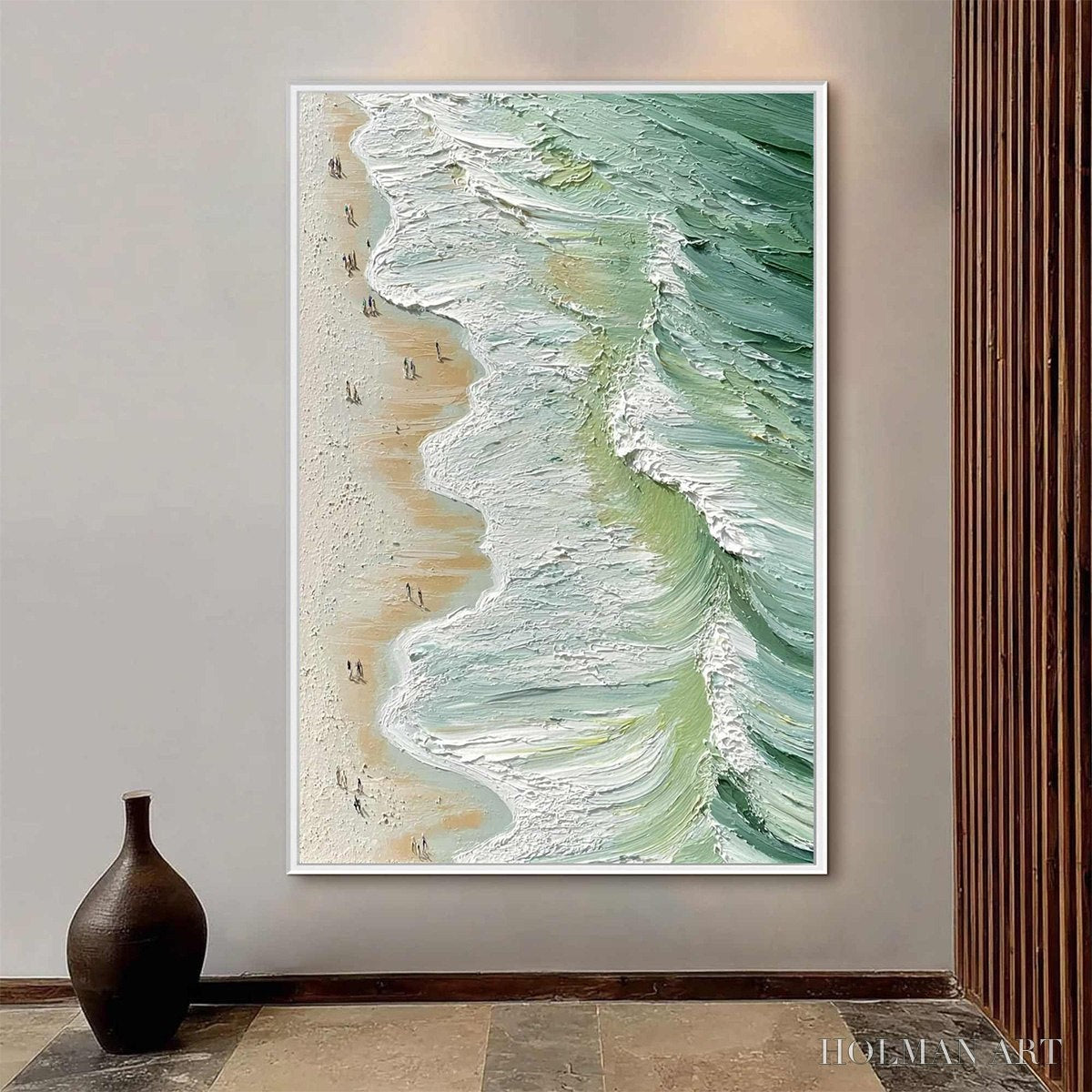 HOLMAN ART Seashore Serenade – Textured Impasto Beach Oil Painting - image 2