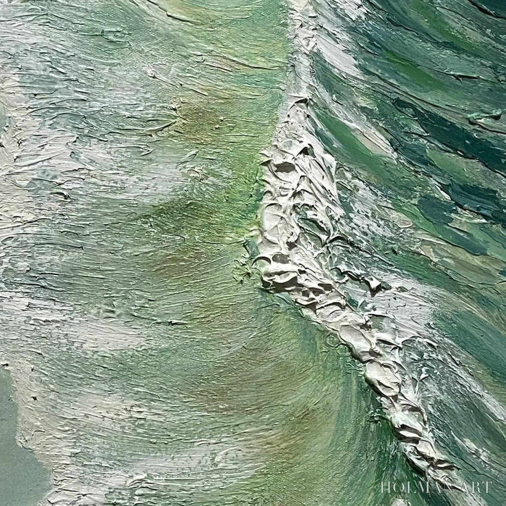 HOLMAN ART Seashore Serenade – Textured Impasto Beach Oil Painting - image 3
