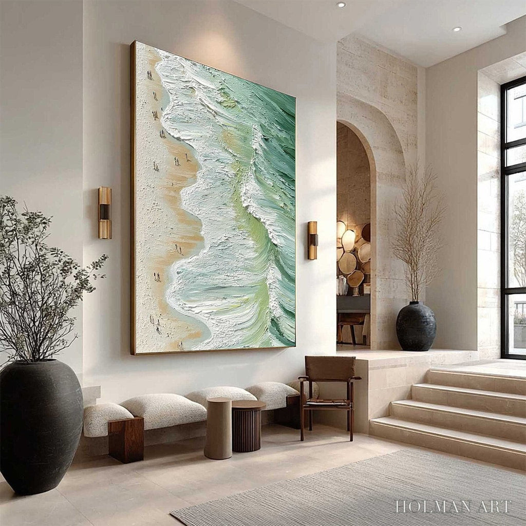HOLMAN ART Seashore Serenade – Textured Impasto Beach Oil Painting - image 4