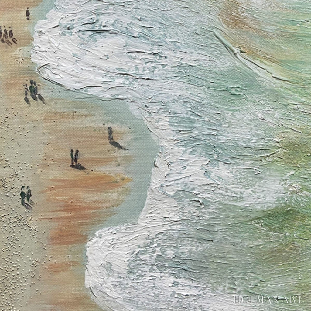 HOLMAN ART Seashore Serenade – Textured Impasto Beach Oil Painting - image 6