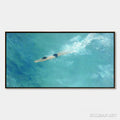 HOLMAN ART Ocean Dive – Textured Minimalist Seascape Oil Painting - image 1