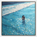 HOLMAN ART Ocean Embrace – Romantic Beach Scene Oil Painting - image 1