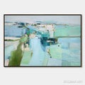 HOLMAN ART Azure Dream – Textured Abstract Landscape Oil Painting - image 1