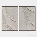 HOLMAN ART Etched in Stone – Textured Minimalist Abstract Diptych - image 1