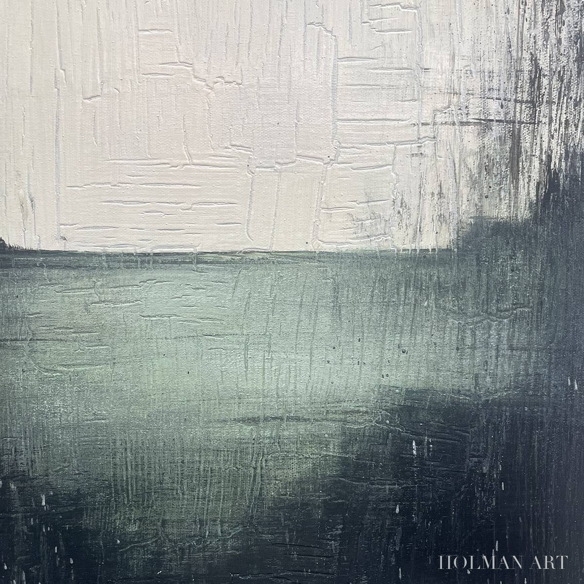 HOLMAN ART Emerald Mist – Textured Wabi-Sabi Seascape Oil Painting - image 3