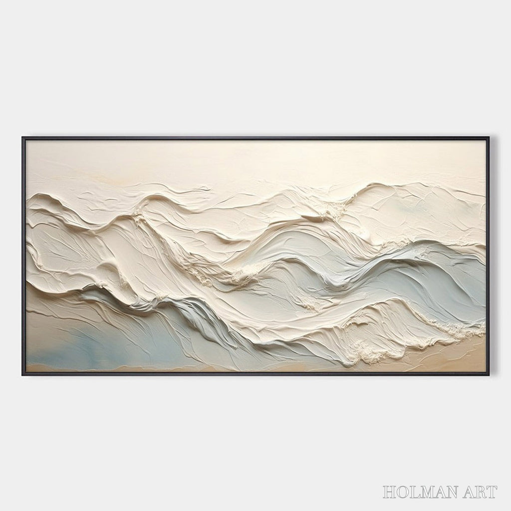 HOLMAN ART Ocean Echoes – Textured Abstract Oil Painting - image 1