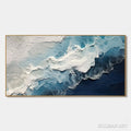 HOLMAN ART Ocean'S Embrace – Textured Abstract Seascape Oil Painting - image 1