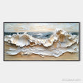 HOLMAN ART Coastal Crescendo – Heavily Textured Impasto Ocean Wave - image 1