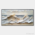 HOLMAN ART Ocean'S Embrace – Textured Impasto Coastal Wave Oil Painting - image 1