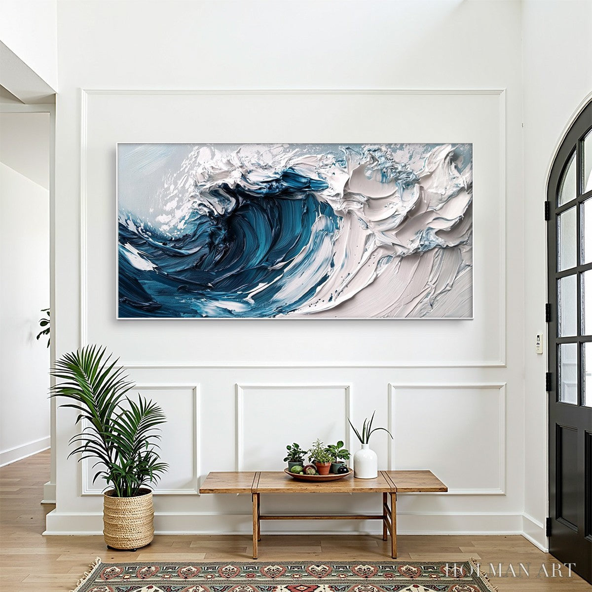 HOLMAN ART Crashing Wave – Textured Impasto Ocean Wave Oil Painting - image 2