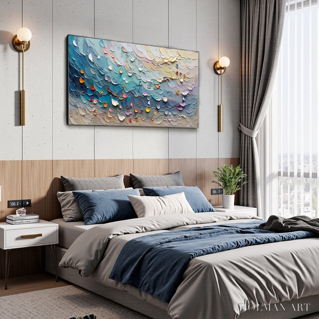 HOLMAN ART Coral Dream – Textured Abstract Seascape Oil Painting - image 5