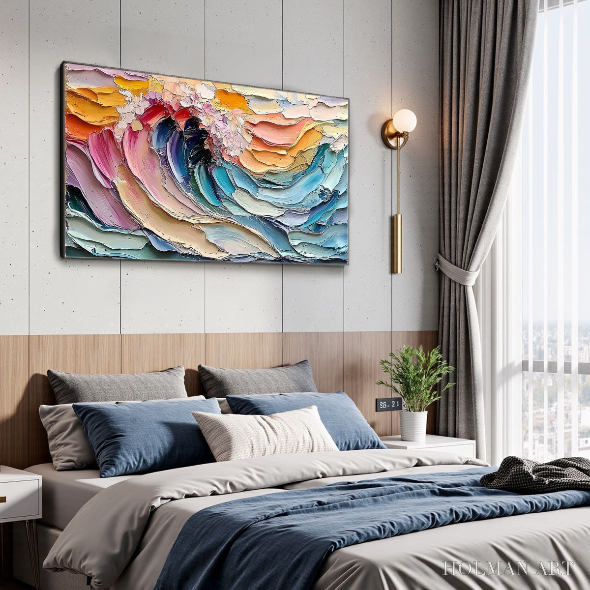 HOLMAN ART Cresting Wave – Textured Impasto Ocean Wave Oil Painting - image 4