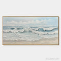 HOLMAN ART Coastal Serenity – Textured Ocean Waves Seascape Oil Painting - image 1