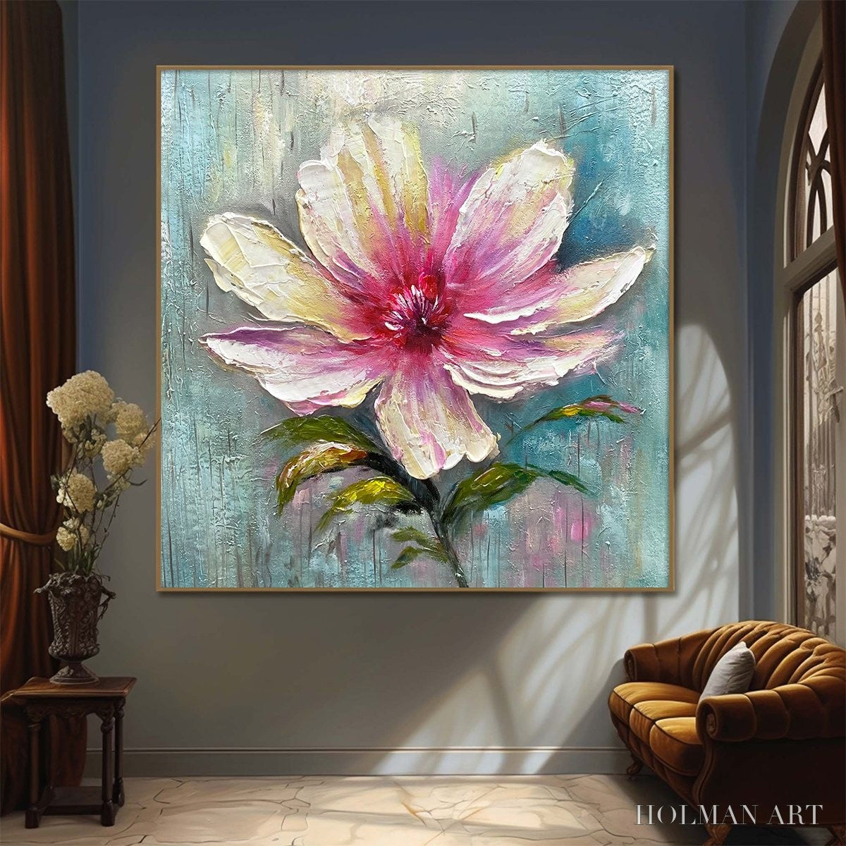HOLMAN ART Ocean'S Abundance – Colorful Fish School Oil Painting on Canvas - image 2