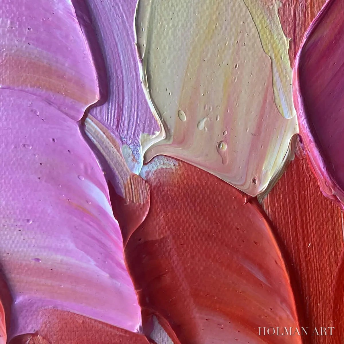 HOLMAN ART Chroma Wave – Textured Abstract Rainbow Oil Painting - image 5