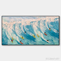 HOLMAN ART Wave Riders – Ocean Painting of Surfers in Motion - image 1