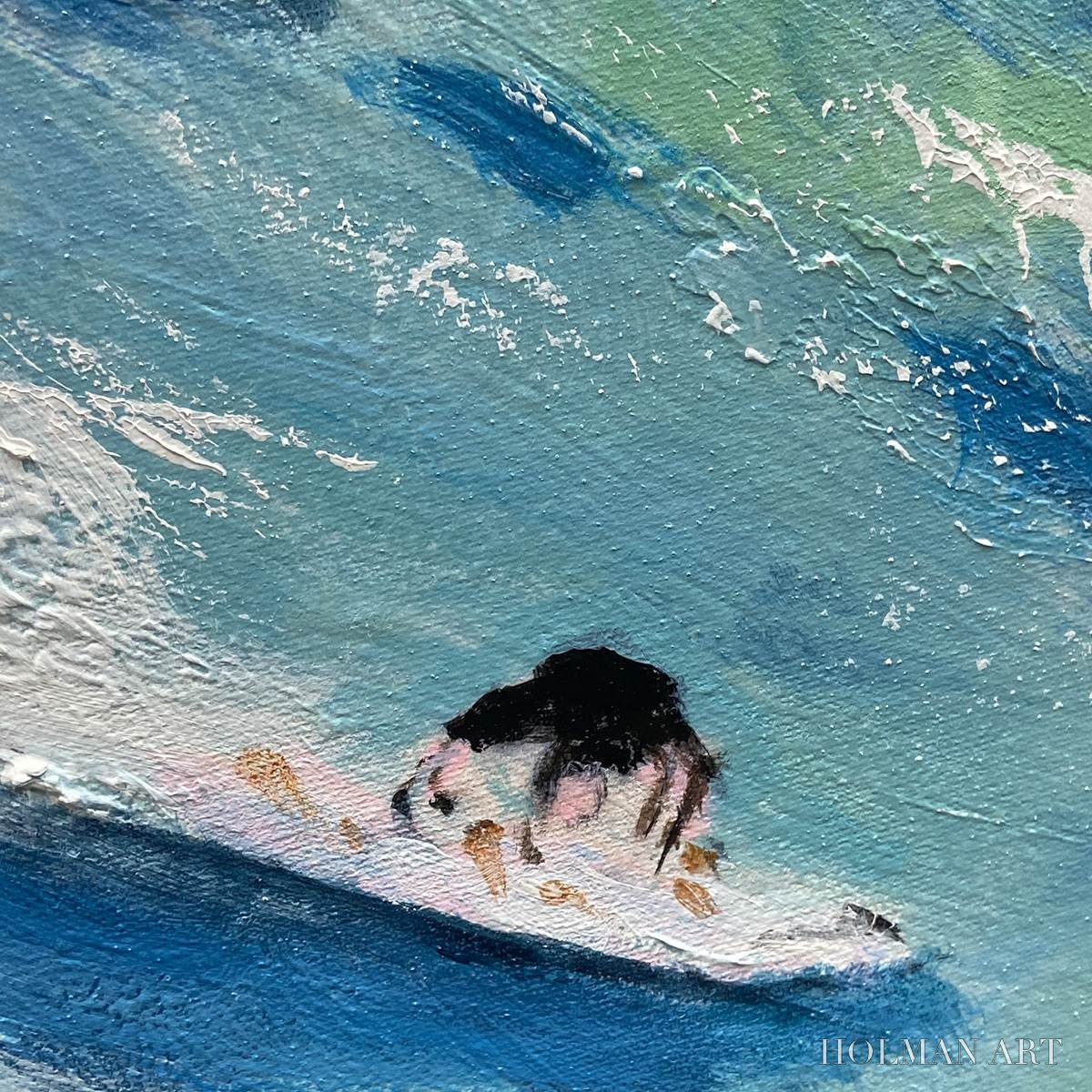 HOLMAN ART Wave Riders – Ocean Painting of Surfers in Motion - image 5