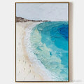 HOLMAN ART Coastal Serenity – Vertical Impasto Beach Scene Oil Painting - image 1