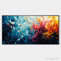 HOLMAN ART Coral Reef – Panoramic Abstract Seascape Oil Painting in Vibrant Colors - image 1