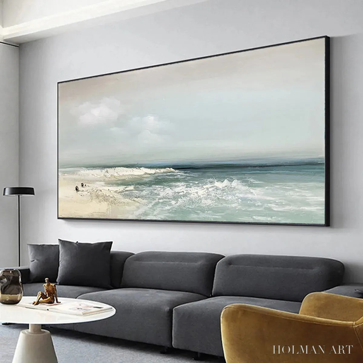 HOLMAN ART Coastal Whispers – Tranquil Beach Landscape Oil Painting - image 4