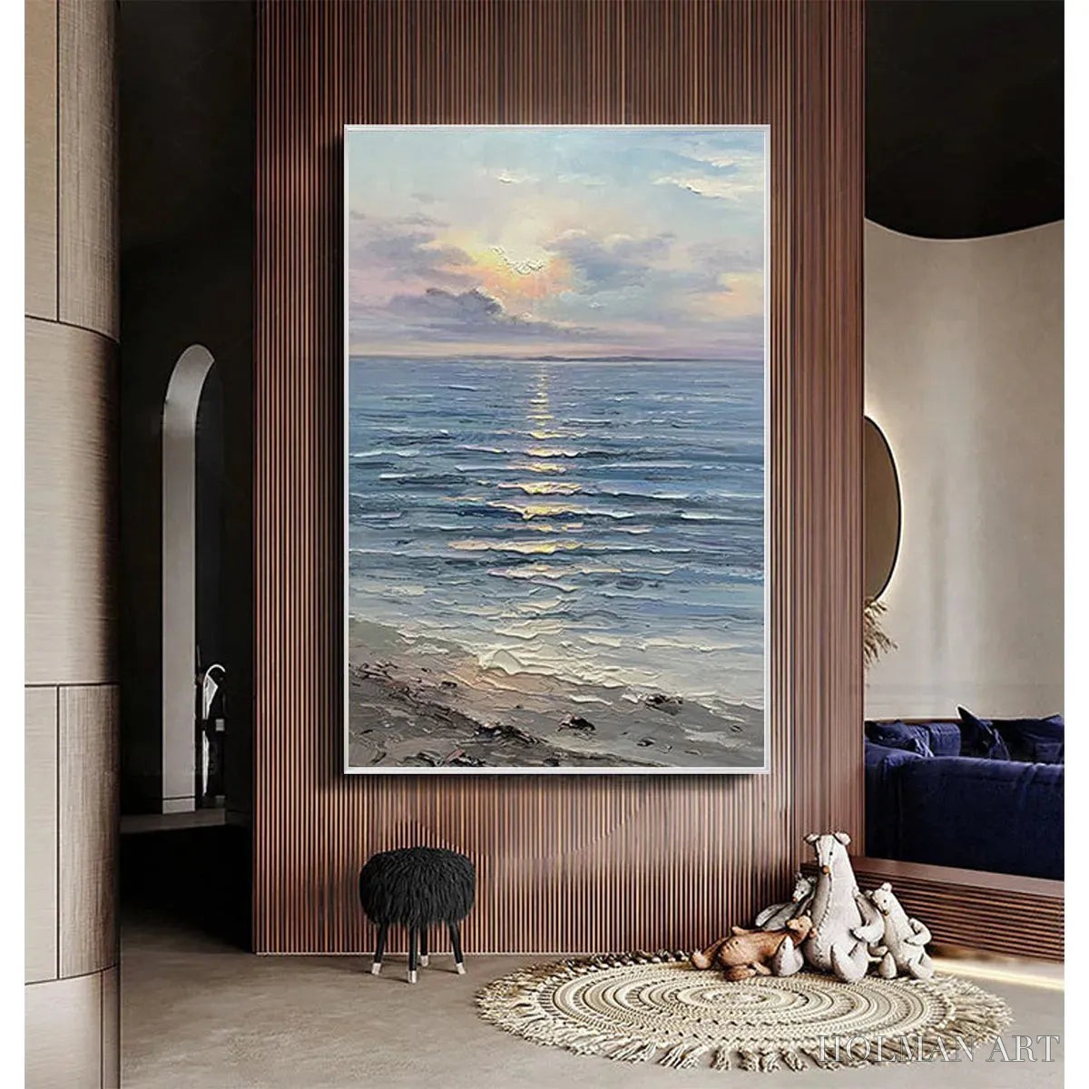HOLMAN ART Serene Seascape – Vertical Ocean Painting - image 6
