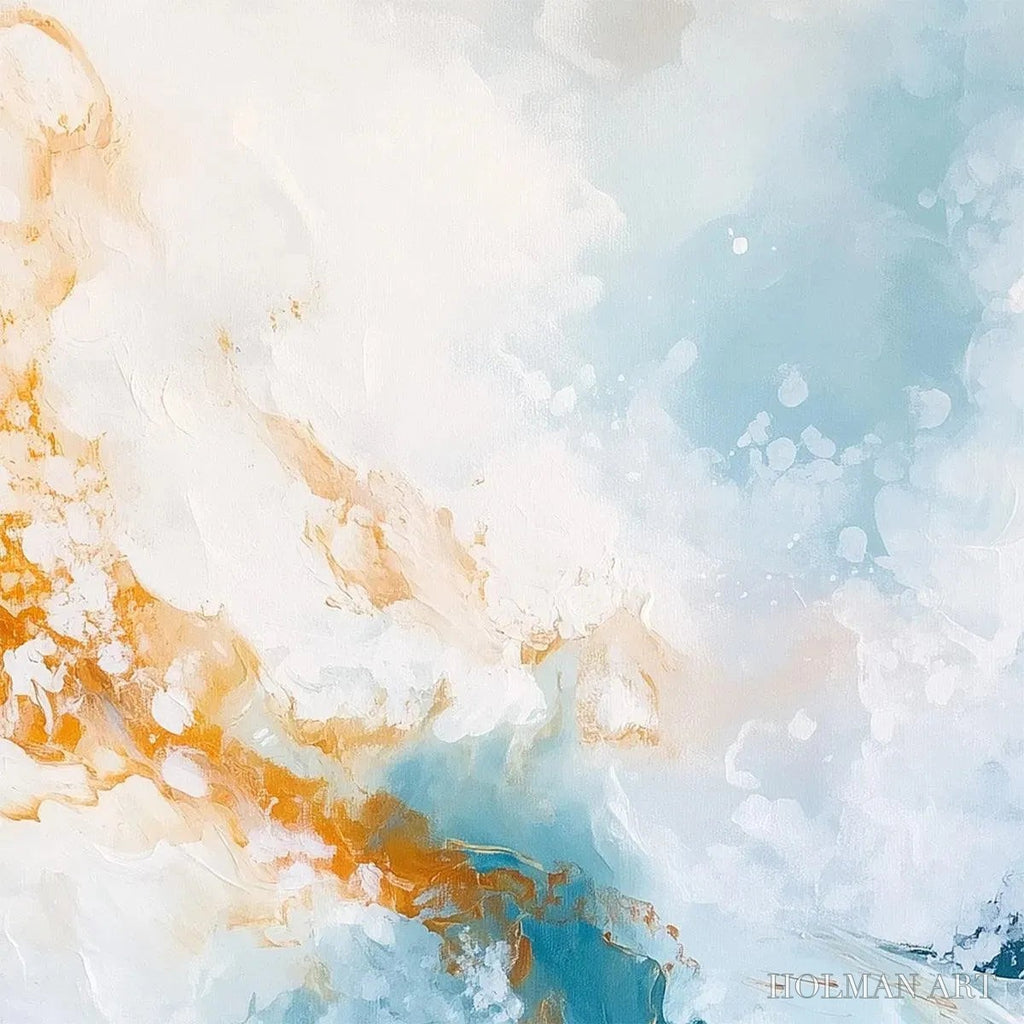 HOLMAN ART Aquamarine Crest – Panoramic Abstract Ocean Wave Painting - image 4