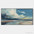 HOLMAN ART Blue Beachscape Oil Painting - Serene Coastal Decor - image 1