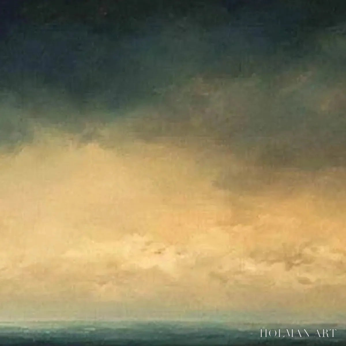 HOLMAN ART Golden Clouds Panoramic – Seascape Painting, Panoramic , Coastal Decor - image 3