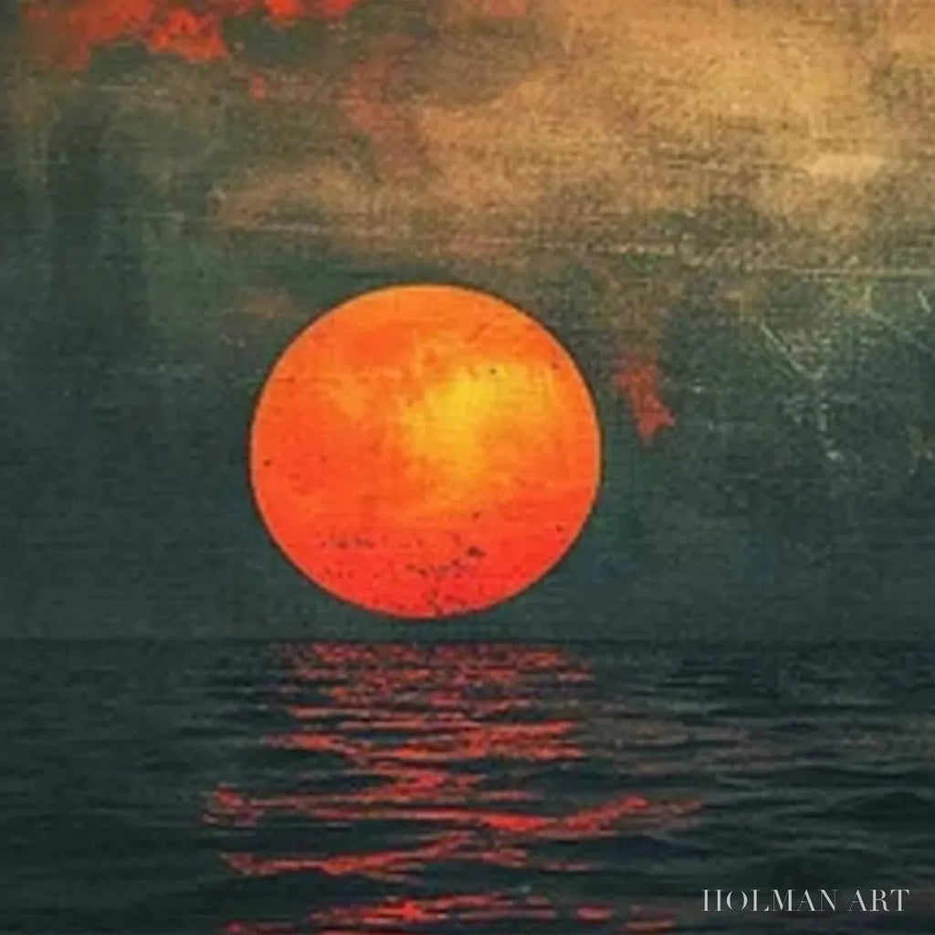 HOLMAN ART Blood Moon Panoramic – Sunset Painting, Panoramic - image 3