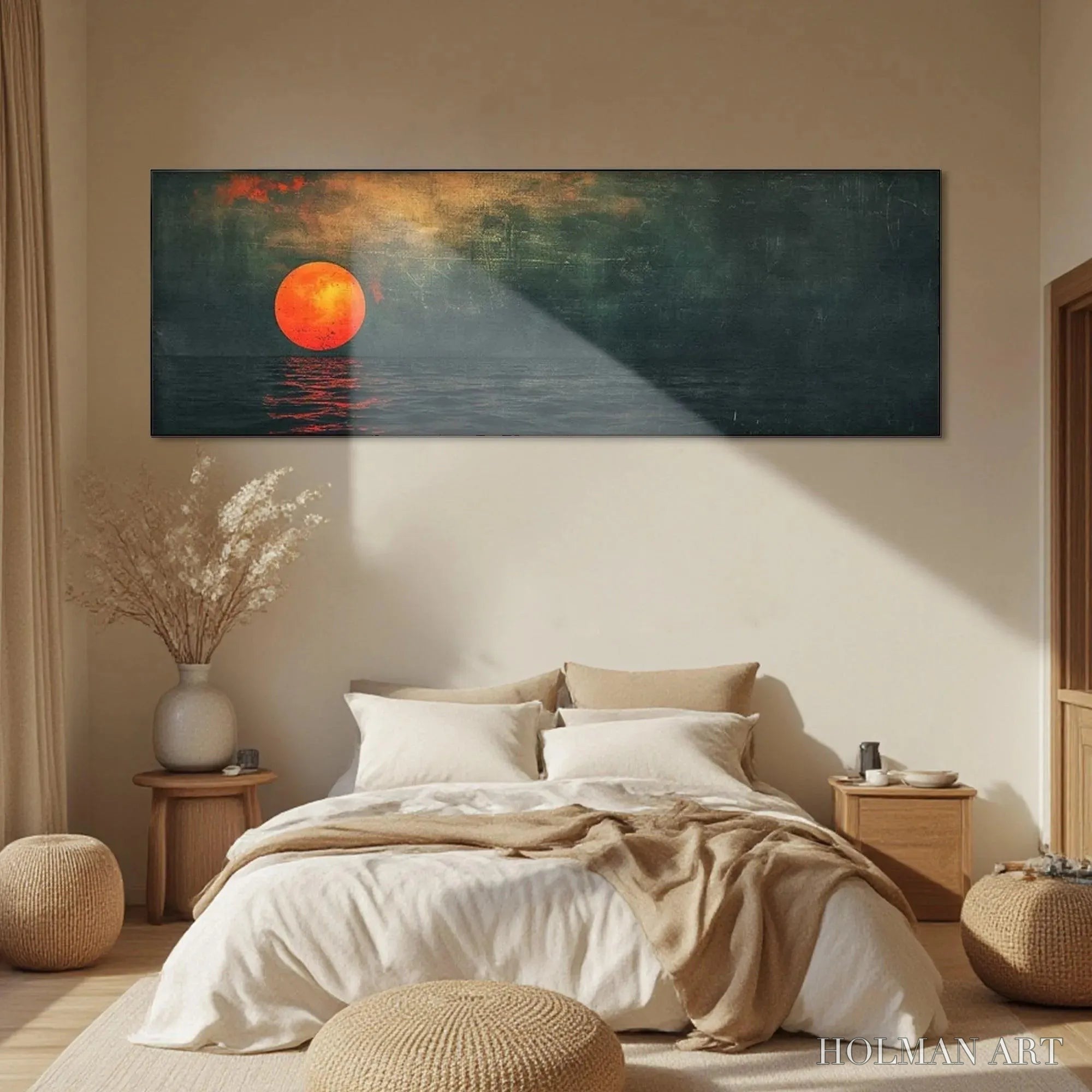 HOLMAN ART Blood Moon Panoramic – Sunset Painting, Panoramic - image 6