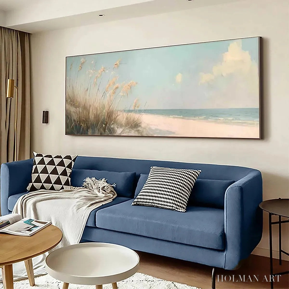 HOLMAN ART Beach Grass Panoramic – Beach Painting, Panoramic - image 4