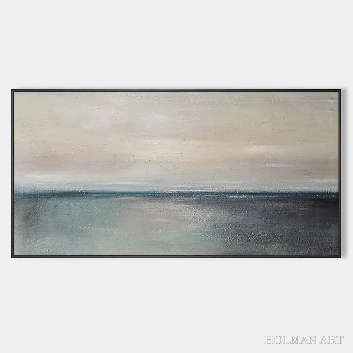 HOLMAN ART Serene Horizon – Panoramic Seascape Painting, Horizontal - image 1