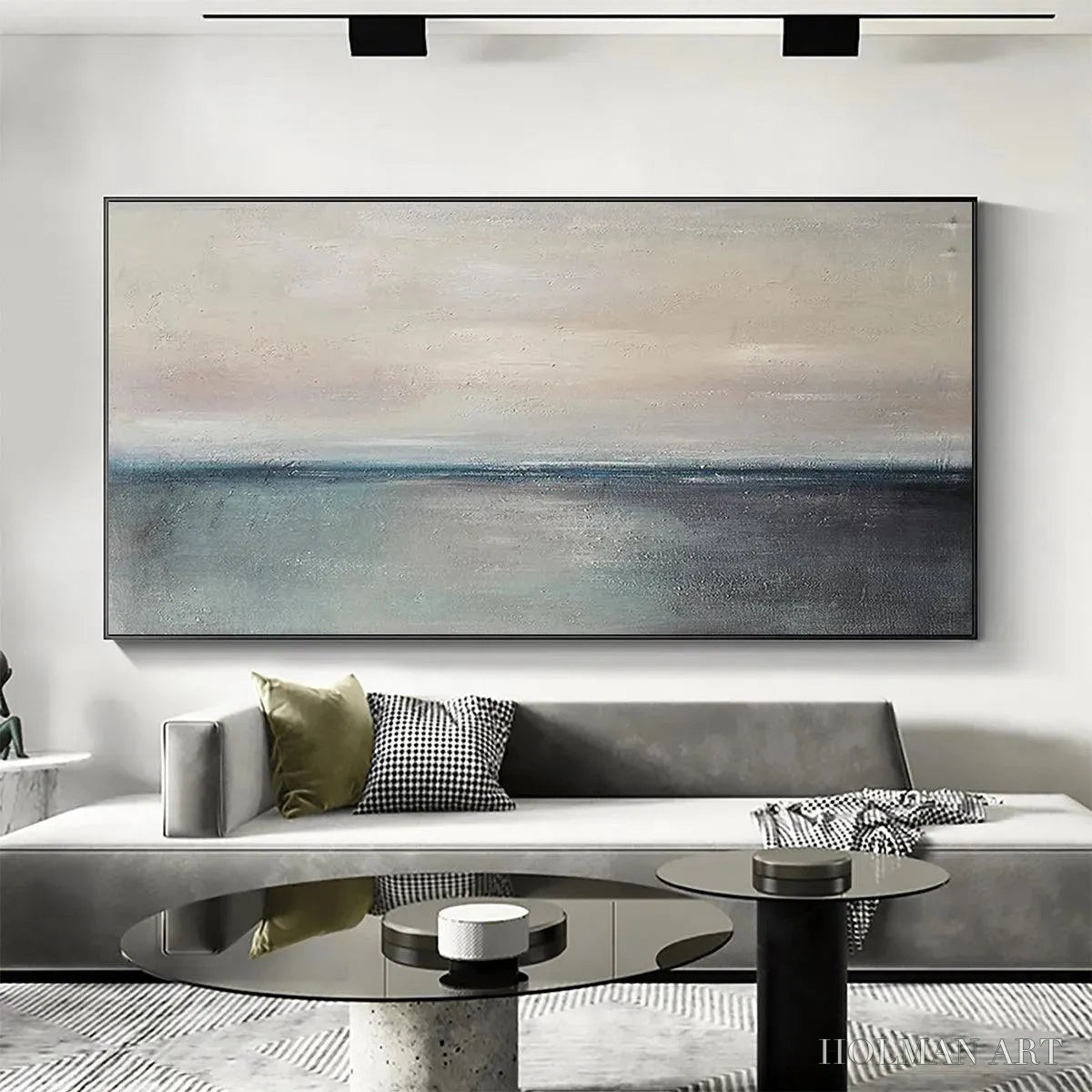 HOLMAN ART Serene Horizon – Panoramic Seascape Painting, Horizontal - image 2