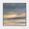 HOLMAN ART Stormy Seascape – Textured Seascape Painting, Square - image 1