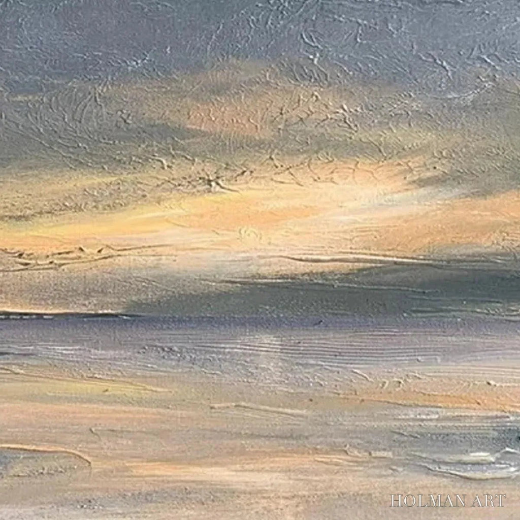 HOLMAN ART Stormy Seascape – Textured Seascape Painting, Square - image 4