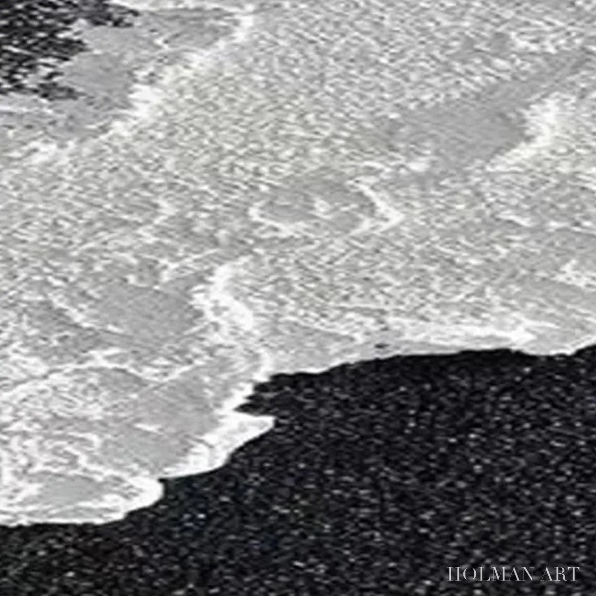 HOLMAN ART Black & White Ocean Triptych – Abstract Ocean Painting Set of 3, Vertical - image 4