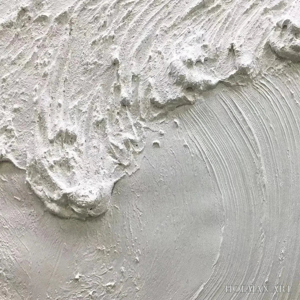 HOLMAN ART Frozen Tide – Textured White Wave Painting - image 3