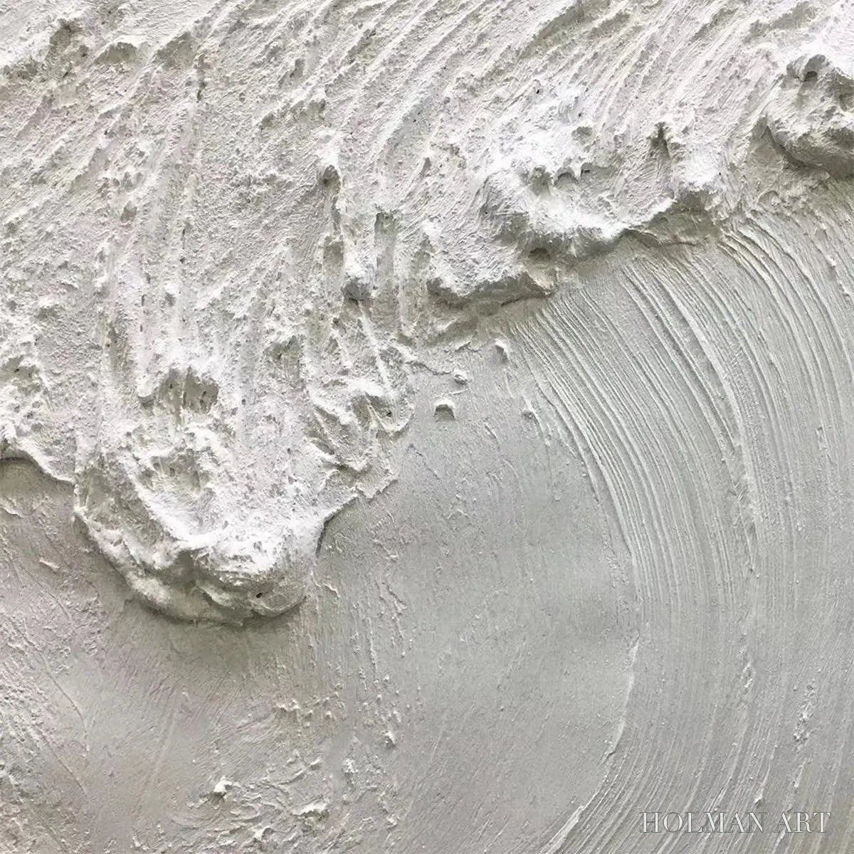 HOLMAN ART Frozen Tide – Textured White Wave Painting - image 3
