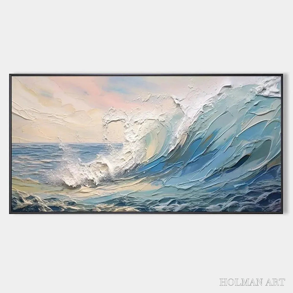 HOLMAN ART Cresting Wave – Textured Seascape Painting - image 1