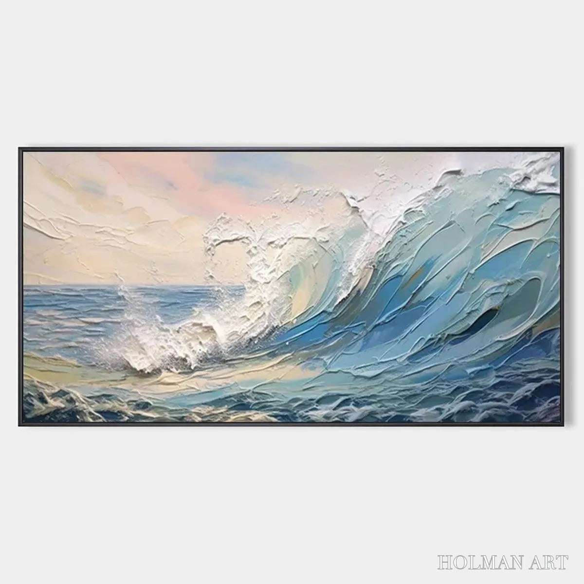 HOLMAN ART Cresting Wave – Textured Seascape Painting - image 1
